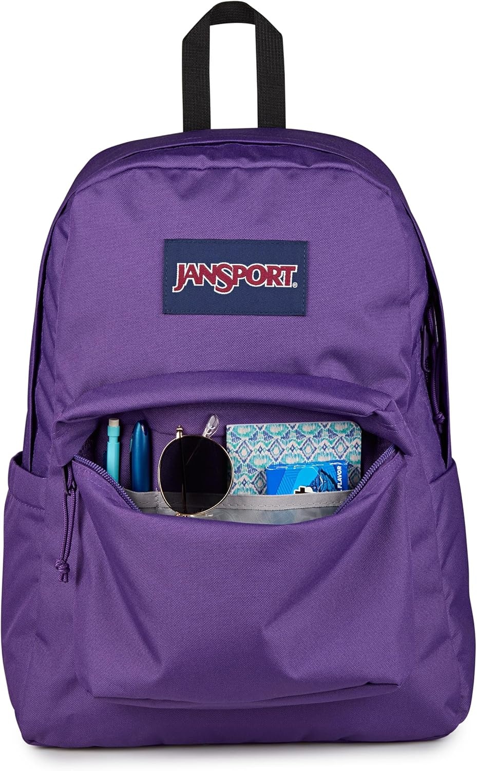 image:imageJanSport SuperBreak Plus Backpack with Padded 15inch Laptop Sleeve and Integrated Bottle Pocket Spacious and Durable Daypack for Work and Travel Sunny Sketches BlueGrape Jelly