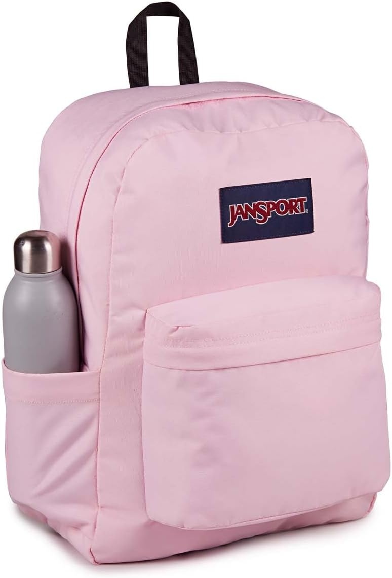 image:imageJanSport SuperBreak Plus Backpack with Padded 15inch Laptop Sleeve and Integrated Bottle Pocket Spacious and Durable Daypack for Work and Travel Sunny Sketches BluePink Ice