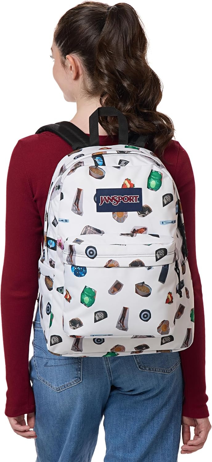 image:imageJanSport SuperBreak Plus Backpack with Padded 15inch Laptop Sleeve and Integrated Bottle Pocket Spacious and Durable Daypack for Work and Travel Sunny Sketches BlueCollected Collage