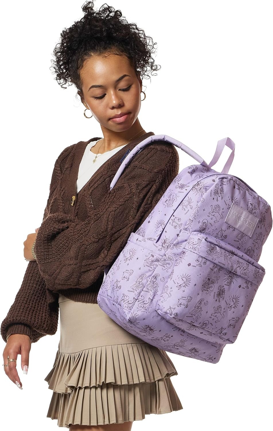 image:imageJanSport SuperBreak Plus Backpack with Padded 15inch Laptop Sleeve and Integrated Bottle Pocket Spacious and Durable Daypack for Work and Travel Sunny Sketches BlueHoroscope Horizons PastellilacMahognyhaze