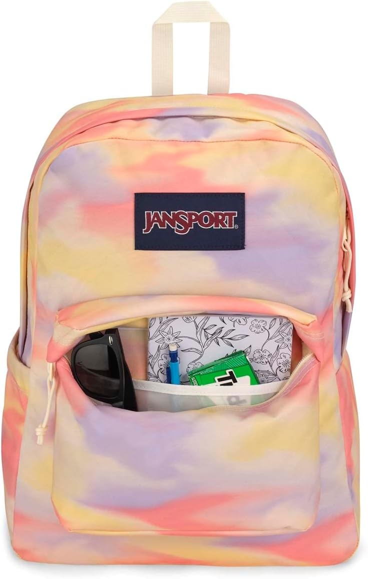 image:imageJanSport SuperBreak Plus Backpack with Padded 15inch Laptop Sleeve and Integrated Bottle Pocket Spacious and Durable Daypack for Work and Travel Sunny Sketches BlueBlurred Wash