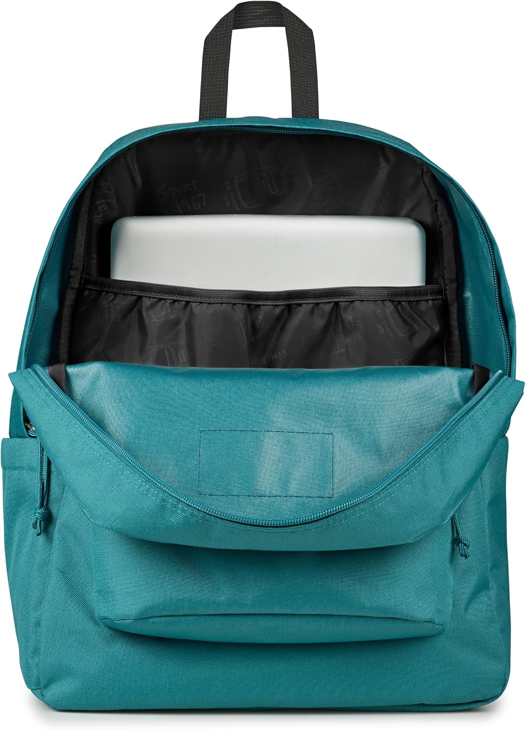 image:imageJanSport SuperBreak Plus Backpack with Padded 15inch Laptop Sleeve and Integrated Bottle Pocket Spacious and Durable Daypack for Work and Travel Sunny Sketches BlueEmerald Pool