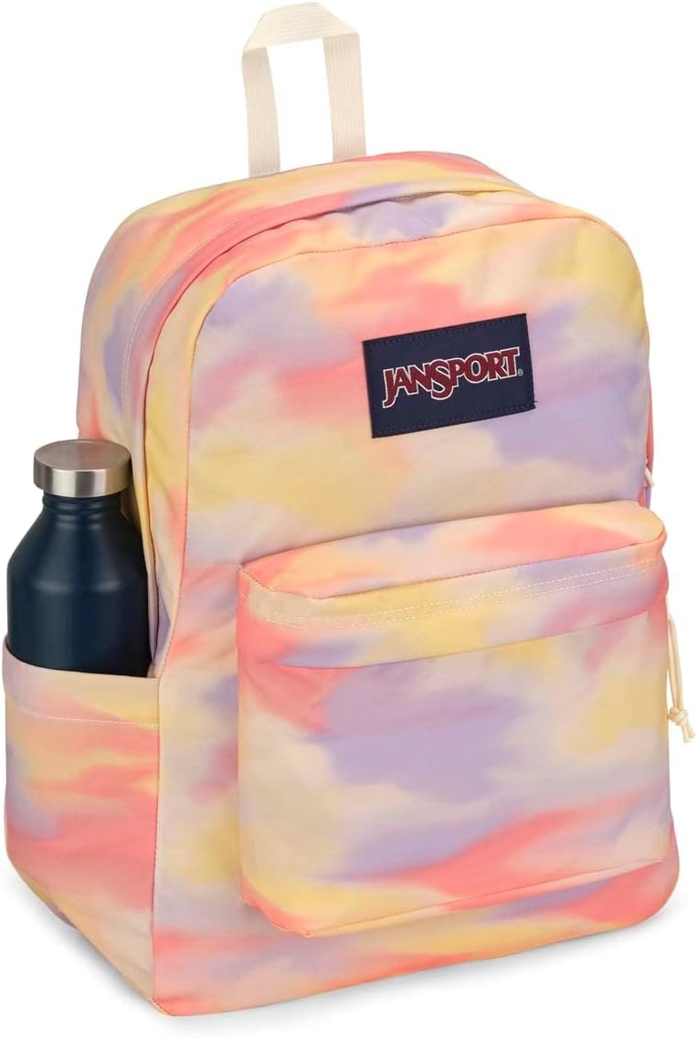 image:imageJanSport SuperBreak Plus Backpack with Padded 15inch Laptop Sleeve and Integrated Bottle Pocket Spacious and Durable Daypack for Work and Travel Sunny Sketches BlueBlurred Wash