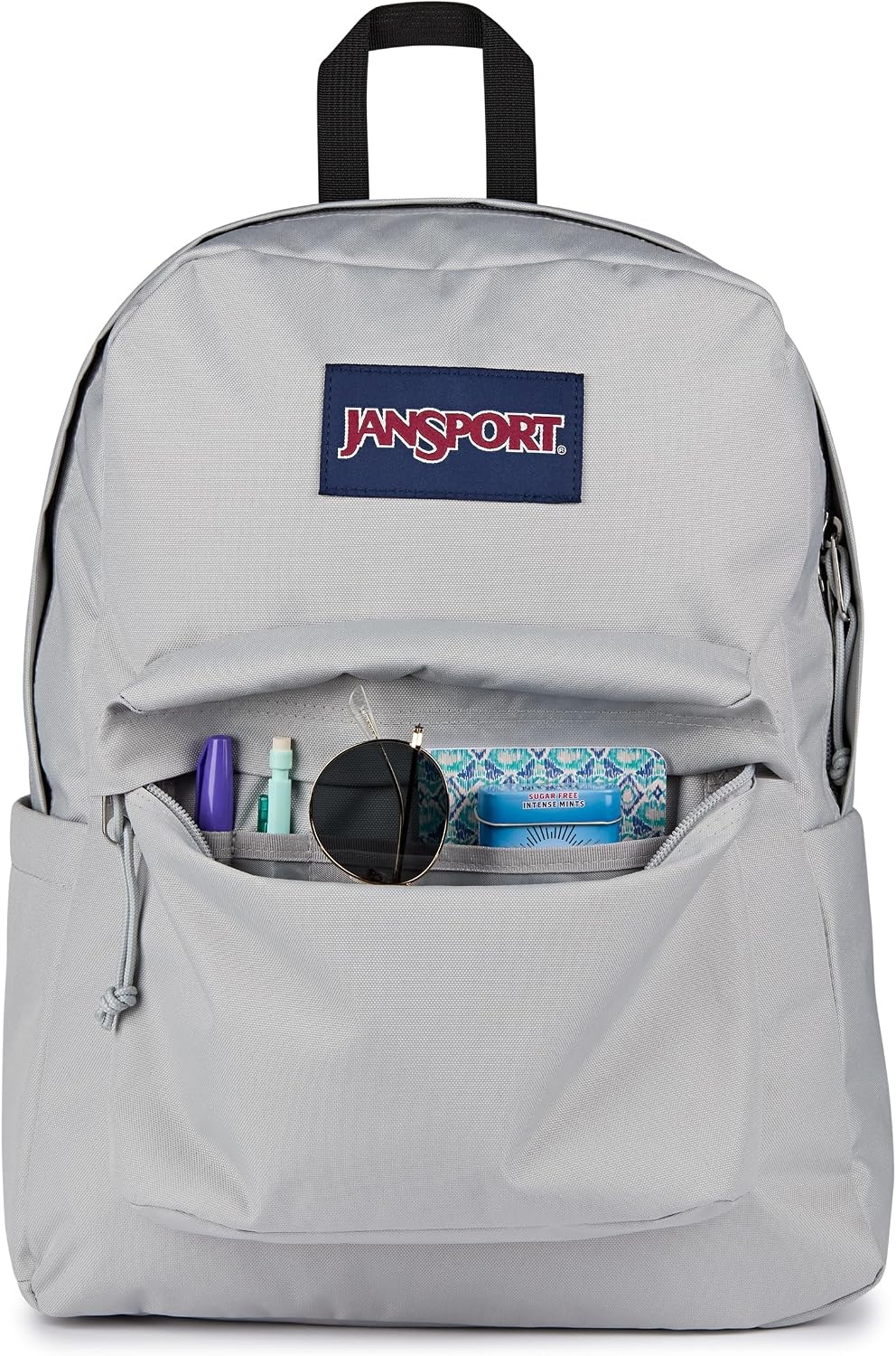 image:imageJanSport SuperBreak Plus Backpack with Padded 15inch Laptop Sleeve and Integrated Bottle Pocket Spacious and Durable Daypack for Work and Travel Sunny Sketches BlueGrounded Grey