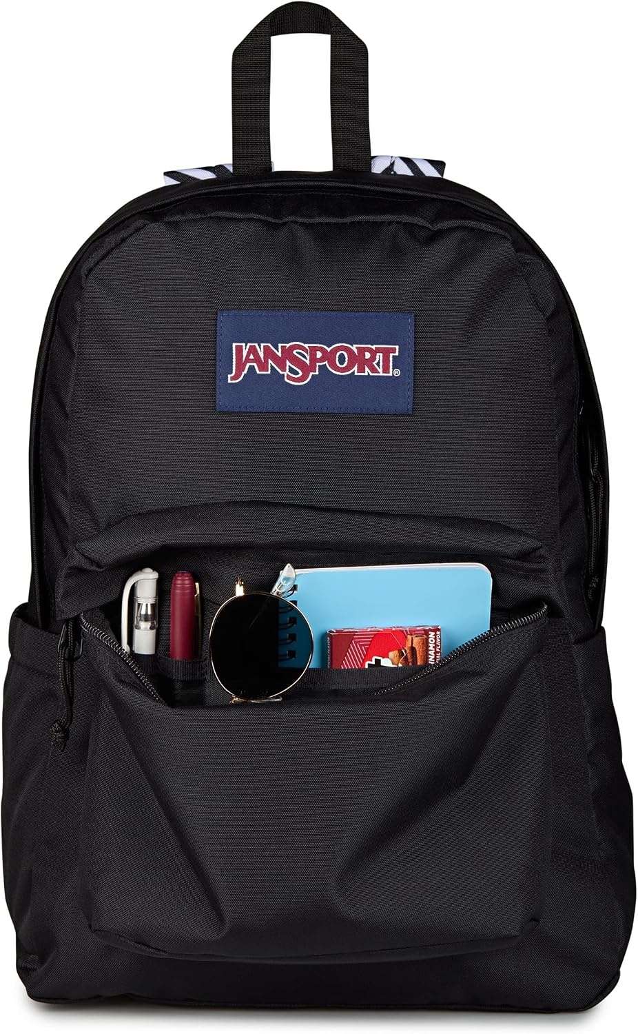 image:imageJanSport SuperBreak Plus Backpack with Padded 15inch Laptop Sleeve and Integrated Bottle Pocket Spacious and Durable Daypack for Work and Travel Sunny Sketches BlueSurreal Swirlies Con BlackBlackWhiteBlack