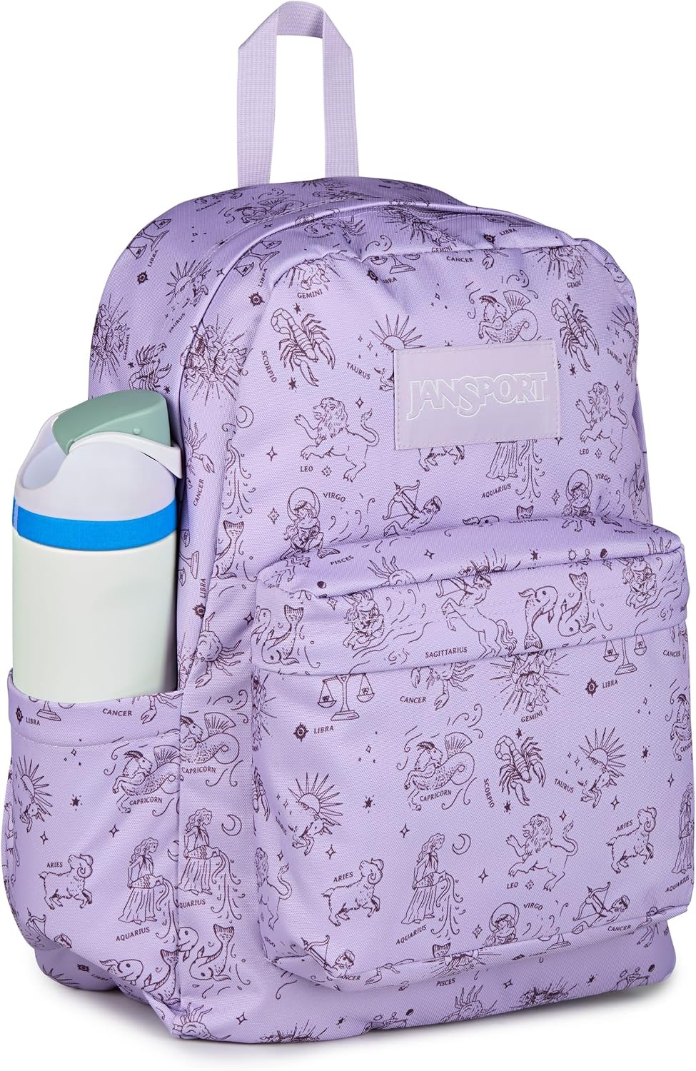 image:imageJanSport SuperBreak Plus Backpack with Padded 15inch Laptop Sleeve and Integrated Bottle Pocket Spacious and Durable Daypack for Work and Travel Sunny Sketches BlueHoroscope Horizons PastellilacMahognyhaze
