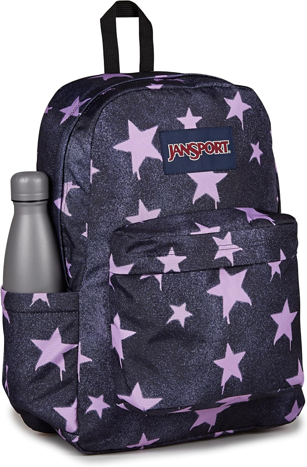 image:imageJanSport SuperBreak Plus Backpack with Padded 15inch Laptop Sleeve and Integrated Bottle Pocket Spacious and Durable Daypack for Work and Travel Sunny Sketches BlueSprayed Stars Pastel Lilac