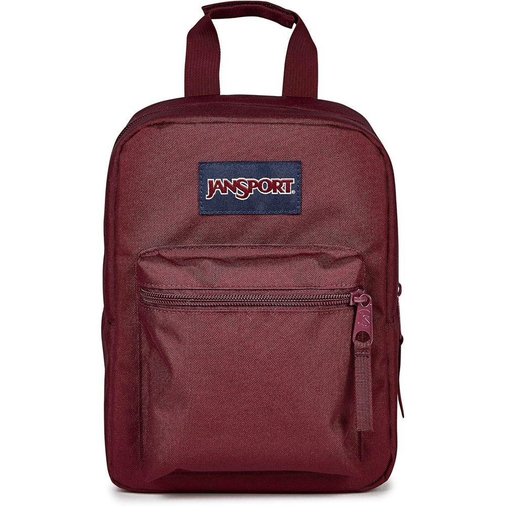 image:imageJanSport Big Break Insulated Lunch Bag Small SoftSided Cooler Ideal for Class Work or Meal Prep Smokey GritCherry Lacquer
