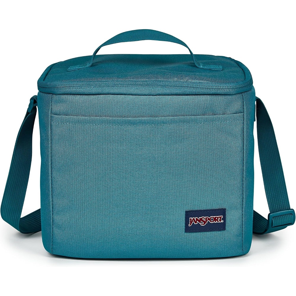 image:imageJanSport Super Snack  Insulated Lunch Bag with BPAFree Liner Zipper Top Opening and Adjustable Shoulder Strap Emerald PoolEmerald Pool