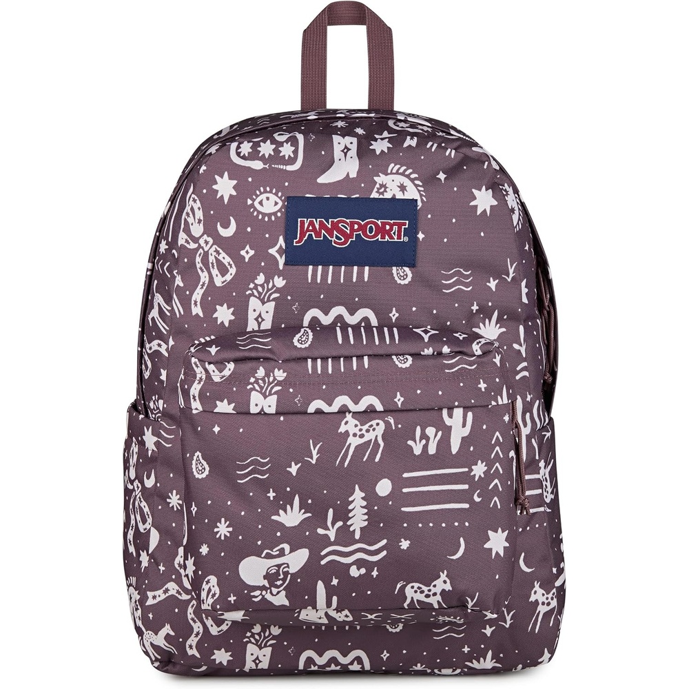 image:imageJanSport SuperBreak Plus Backpack with Padded 15inch Laptop Sleeve and Integrated Bottle Pocket Spacious and Durable Daypack for Work and Travel Sunny Sketches BlueYeehaw and Horses Mahogany HazeCream