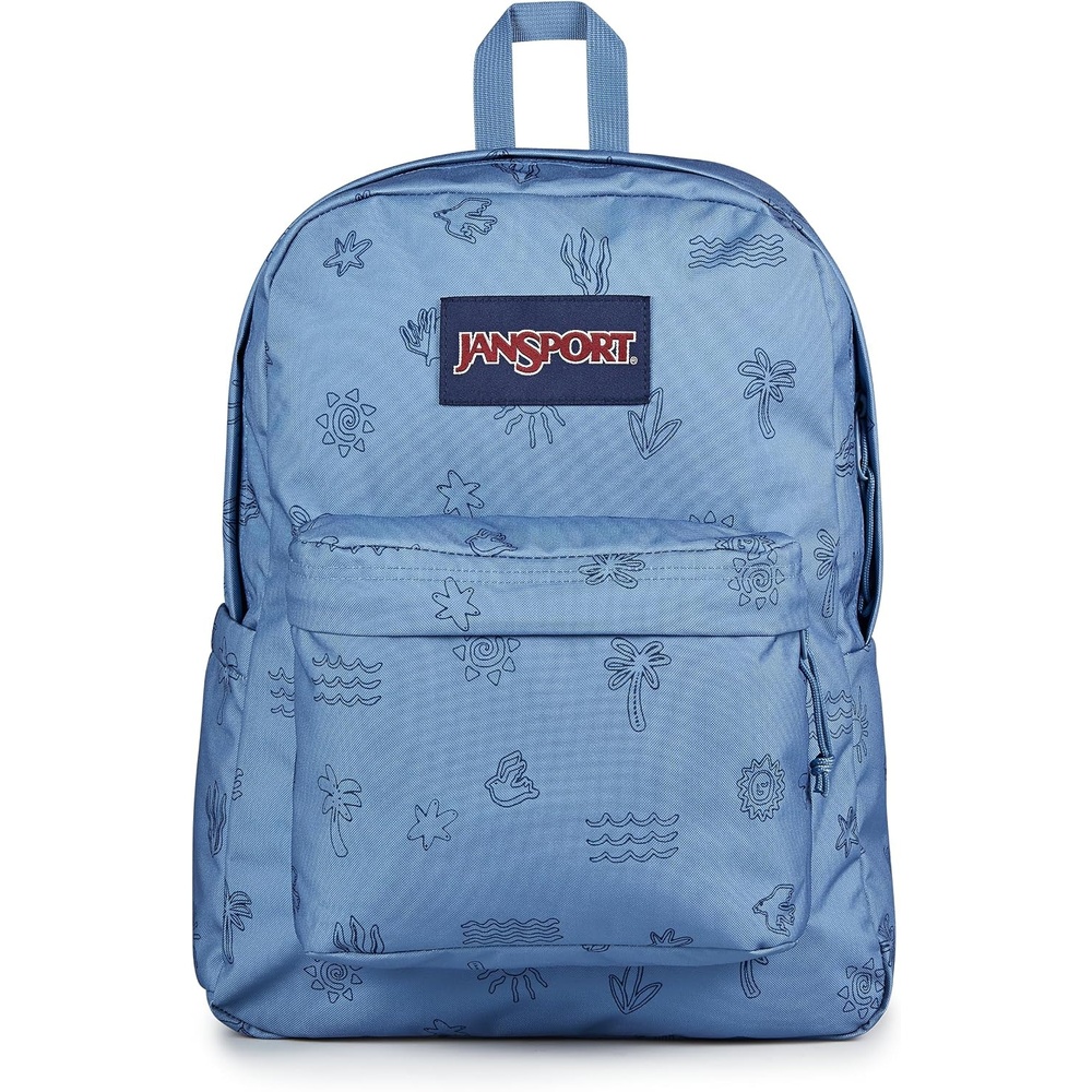 image:imageJanSport SuperBreak Plus Backpack with Padded 15inch Laptop Sleeve and Integrated Bottle Pocket  Spacious and Durable Daypack for Work and Travel  Sunny Sketches BlueSunny Sketches Blue