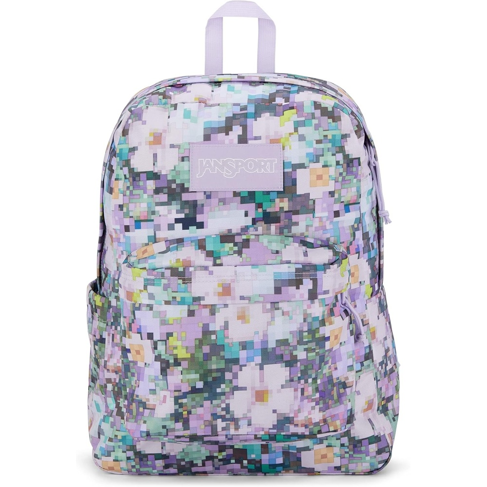 image:imageJanSport SuperBreak Plus Backpack with Padded 15inch Laptop Sleeve and Integrated Bottle Pocket Spacious and Durable Daypack for Work and Travel Sunny Sketches Blue8 Bit Floral