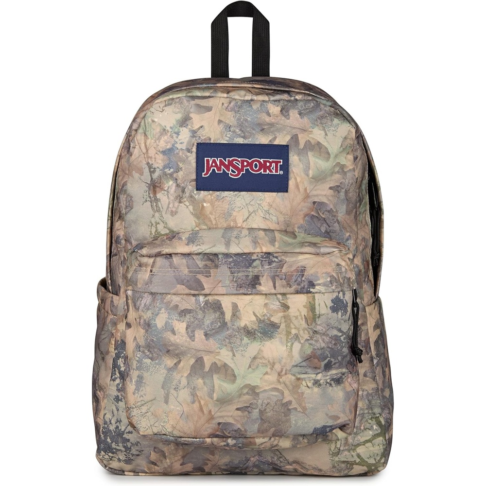 image:imageJanSport SuperBreak Plus Backpack with Padded 15inch Laptop Sleeve and Integrated Bottle Pocket Spacious and Durable Daypack for Work and Travel Sunny Sketches BlueBogcore Camo BrownLt BrnDk Green