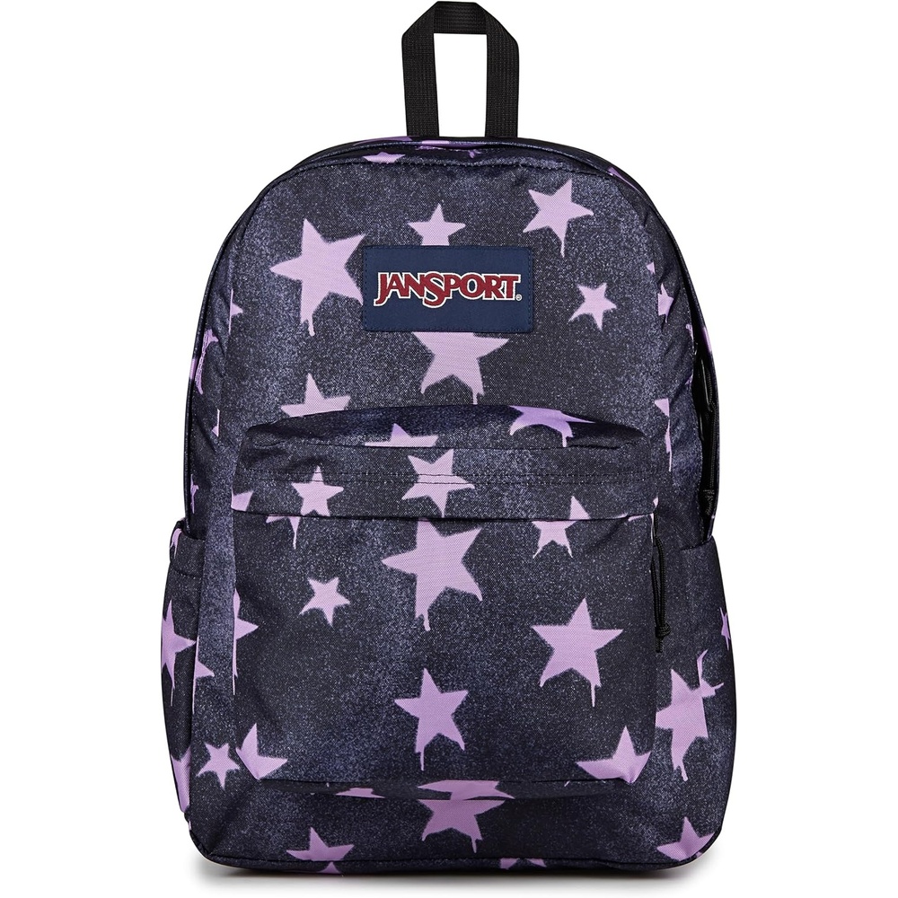 image:imageJanSport SuperBreak Plus Backpack with Padded 15inch Laptop Sleeve and Integrated Bottle Pocket Spacious and Durable Daypack for Work and Travel Sunny Sketches BlueSprayed Stars Pastel Lilac