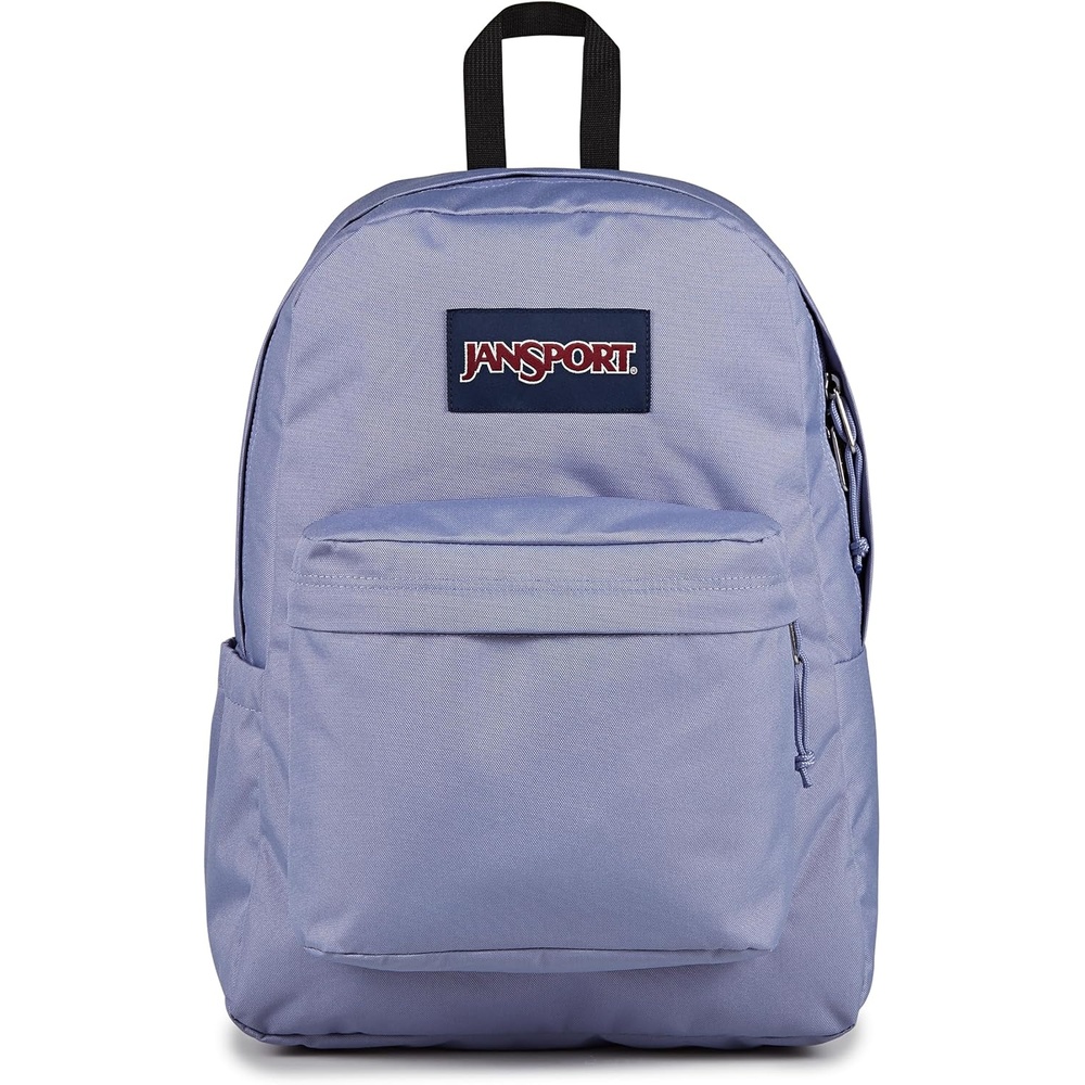 image:imageJanSport SuperBreak Plus Backpack with Padded 15inch Laptop Sleeve and Integrated Bottle Pocket Spacious and Durable Daypack for Work and Travel Sunny Sketches BlueLavender Ash