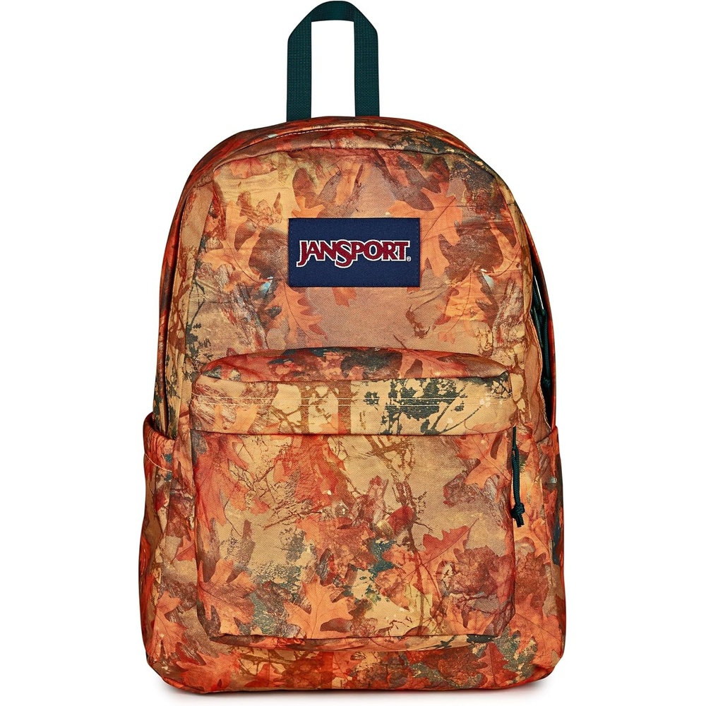 image:imageJanSport SuperBreak Plus Backpack with Padded 15inch Laptop Sleeve and Integrated Bottle Pocket Spacious and Durable Daypack for Work and Travel Sunny Sketches BlueBogcore Camo OrangeRustTeal
