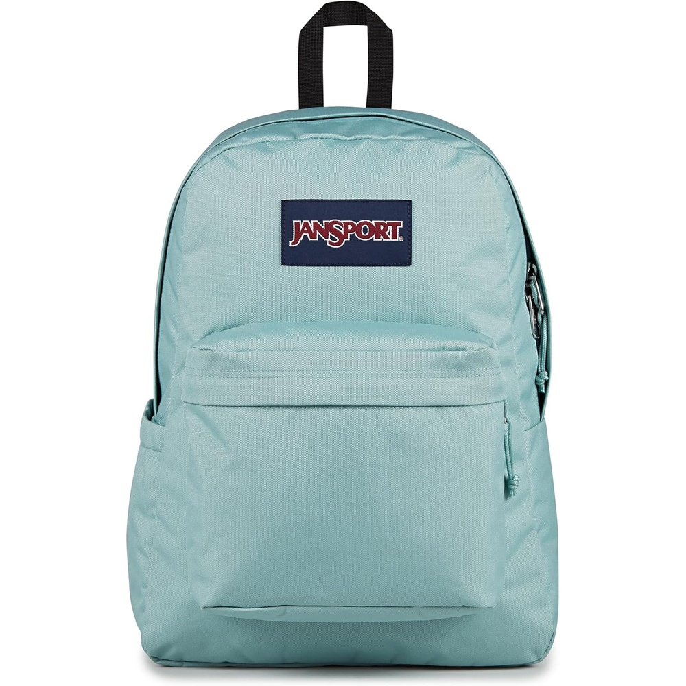 image:imageJanSport SuperBreak Plus Backpack with Padded 15inch Laptop Sleeve and Integrated Bottle Pocket Spacious and Durable Daypack for Work and Travel Sunny Sketches BlueFaded Sage