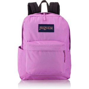 JanSport SuperBreak Plus Backpack with Padded 15-inch Laptop Sleeve and Integrated Bottle Pocket – Spacious and Durable Daypack for Work and Travel – Sunny Sketches Blue(Purple Orchid)