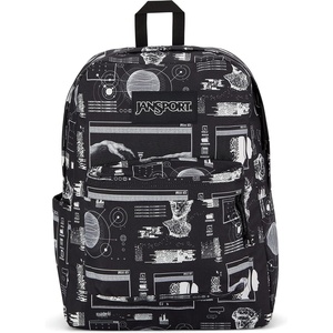 JanSport SuperBreak Plus Backpack with Padded 15-inch Laptop Sleeve and Integrated Bottle Pocket – Spacious and Durable Daypack for Work and Travel – Sunny Sketches Blue(Qr Code)