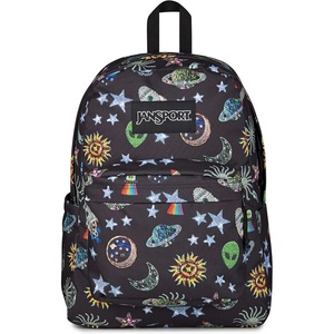 JanSport SuperBreak Plus Backpack with Padded 15-inch Laptop Sleeve and Integrated Bottle Pocket – Spacious and Durable Daypack for Work and Travel – Sunny Sketches Blue(Galaxy Glam)