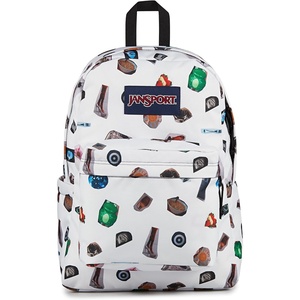 JanSport SuperBreak Plus Backpack with Padded 15-inch Laptop Sleeve and Integrated Bottle Pocket – Spacious and Durable Daypack for Work and Travel – Sunny Sketches Blue(Collected Collage)