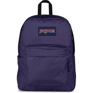 JanSport SuperBreak Plus Backpack with Padded 15-inch Laptop Sleeve and Integrated Bottle Pocket – Spacious and Durable Daypack for Work and Travel – Sunny Sketches Blue(Amethyst Angst)