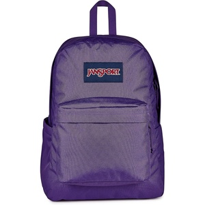 JanSport SuperBreak Plus Backpack with Padded 15-inch Laptop Sleeve and Integrated Bottle Pocket – Spacious and Durable Daypack for Work and Travel – Sunny Sketches Blue(Daydream Contrast Purple/Blue/Purple/Mul)