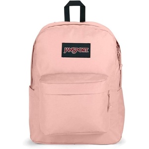 JanSport SuperBreak Plus Backpack with Padded 15-inch Laptop Sleeve and Integrated Bottle Pocket – Spacious and Durable Daypack for Work and Travel – Sunny Sketches Blue(Misty Rose)