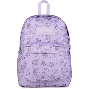 JanSport SuperBreak Plus Backpack with Padded 15-inch Laptop Sleeve and Integrated Bottle Pocket – Spacious and Durable Daypack for Work and Travel – Sunny Sketches Blue(Horoscope Horizons Pastellilac/Mahognyhaze)