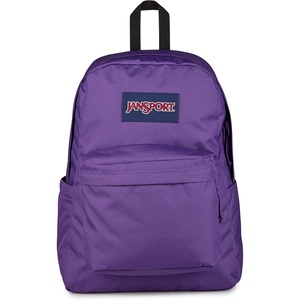 JanSport SuperBreak Plus Backpack with Padded 15-inch Laptop Sleeve and Integrated Bottle Pocket – Spacious and Durable Daypack for Work and Travel – Sunny Sketches Blue(Grape Jelly)