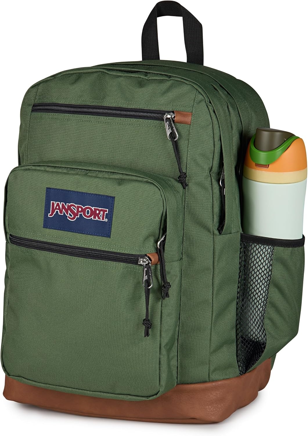 image:imageJanSport Cool Backpack with 15inch Laptop Sleeve Large Computer Bag Rucksack with 2 Compartments Ergonomic Straps Russet RedCargo Green