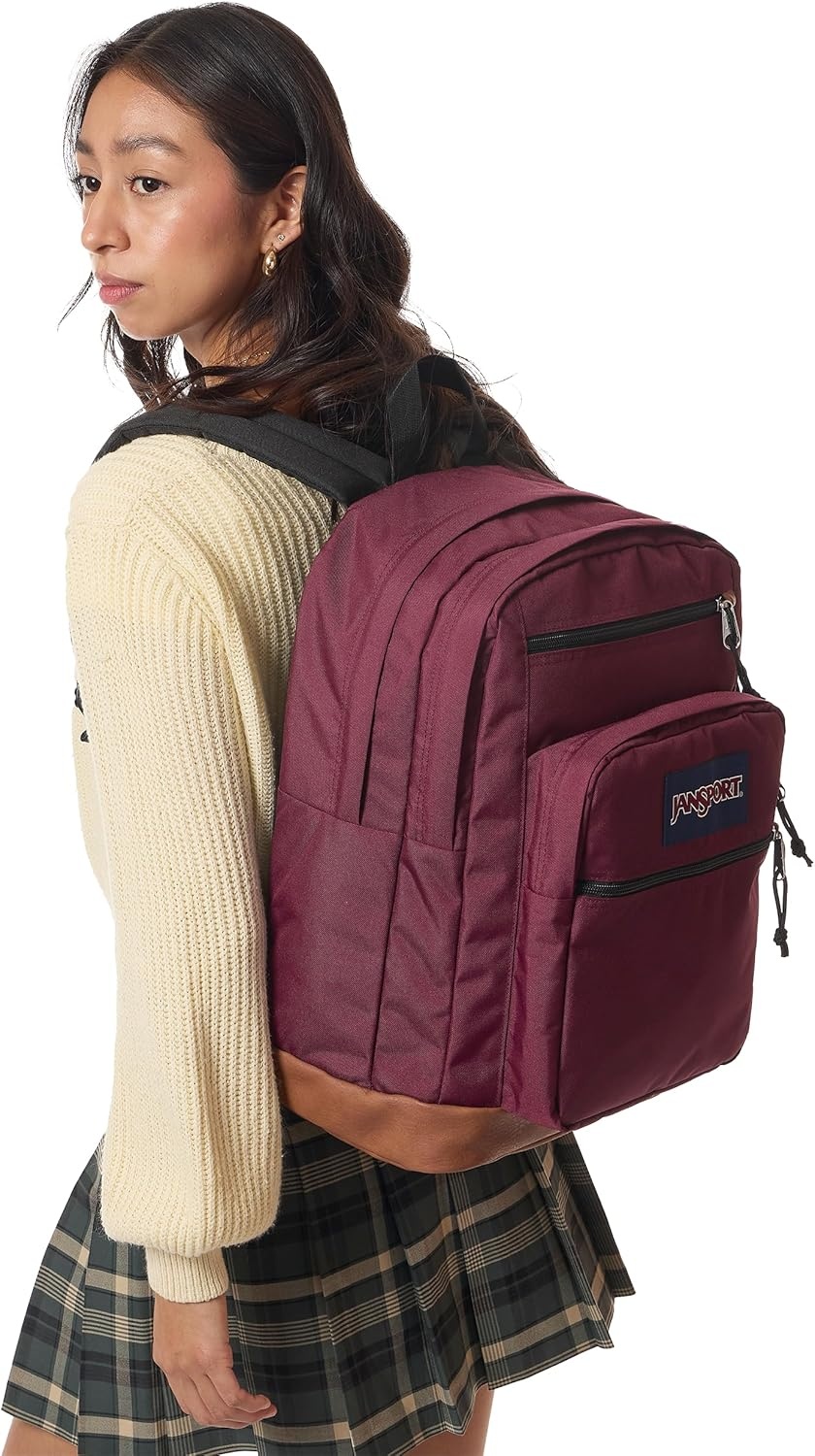 image:imageJanSport Cool Backpack with 15inch Laptop Sleeve Large Computer Bag Rucksack with 2 Compartments Ergonomic Straps Russet RedCherry Lacquer