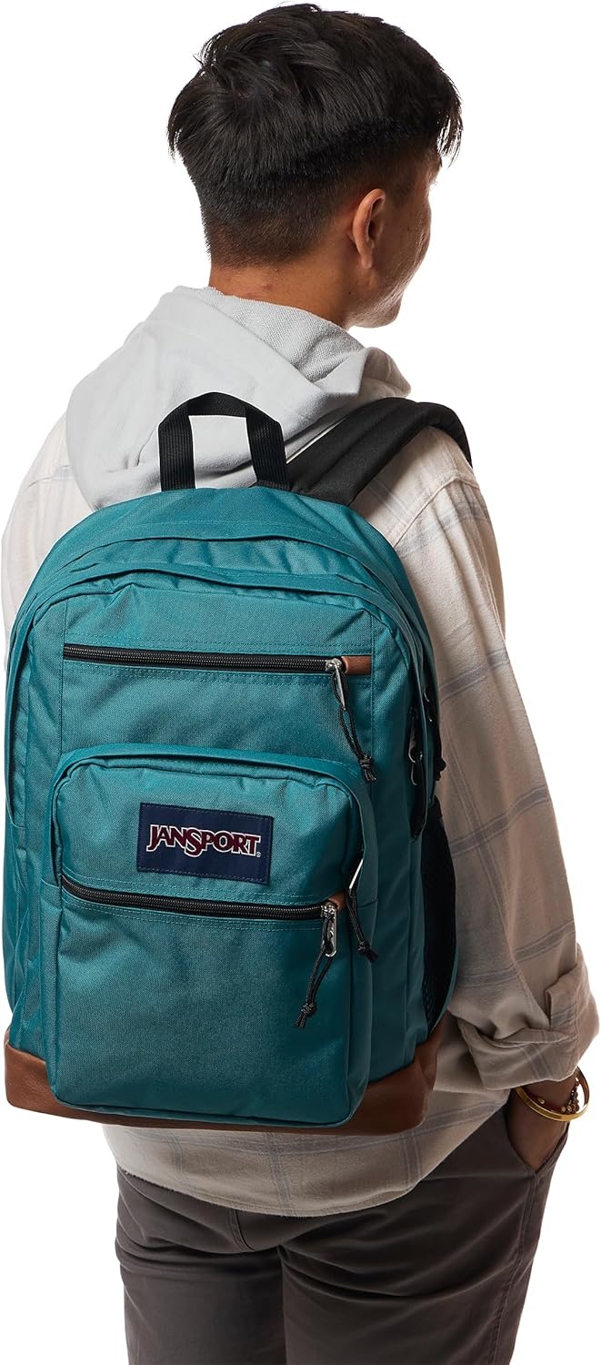 image:imageJanSport Cool Backpack with 15inch Laptop Sleeve Large Computer Bag Rucksack with 2 Compartments Ergonomic Straps Russet RedEmerald Pool