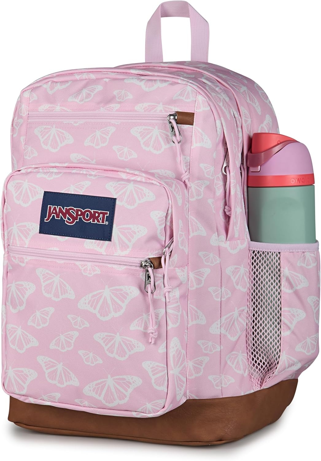 image:imageJanSport Cool Backpack with 15inch Laptop Sleeve Large Computer Bag Rucksack with 2 Compartments Ergonomic Straps Russet RedFlutter By Pink IceWhitePink Ice