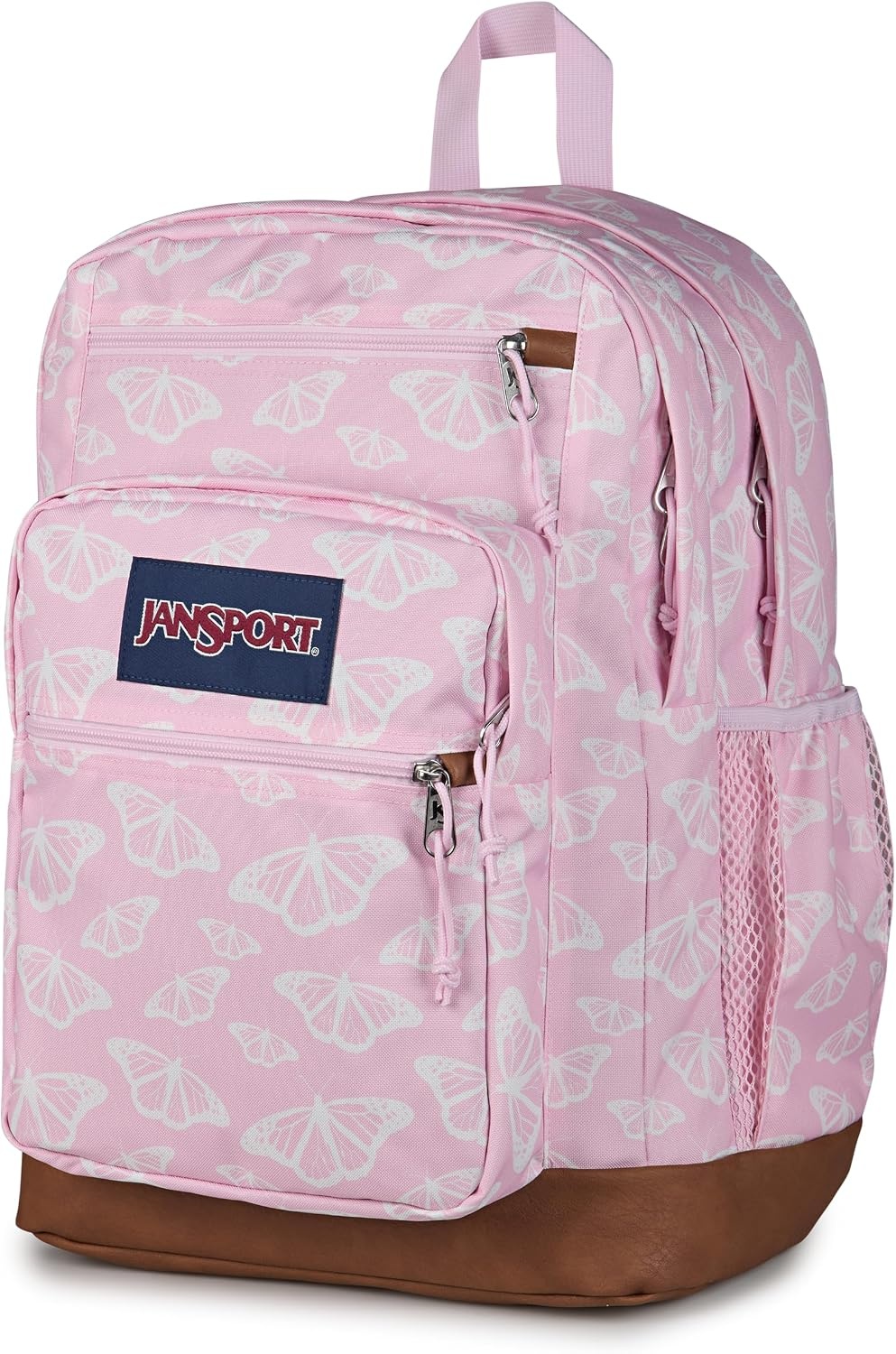 image:imageJanSport Cool Backpack with 15inch Laptop Sleeve Large Computer Bag Rucksack with 2 Compartments Ergonomic Straps Russet RedFlutter By Pink IceWhitePink Ice