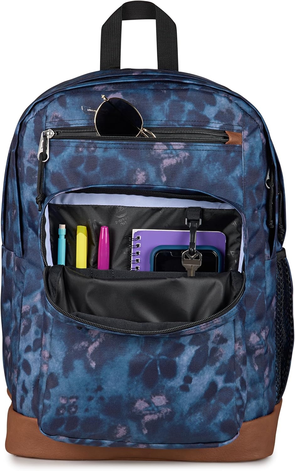 image:imageJanSport Cool Backpack with 15inch Laptop Sleeve Large Computer Bag Rucksack with 2 Compartments Ergonomic Straps Russet RedGhostly Florals NavyPurplePink
