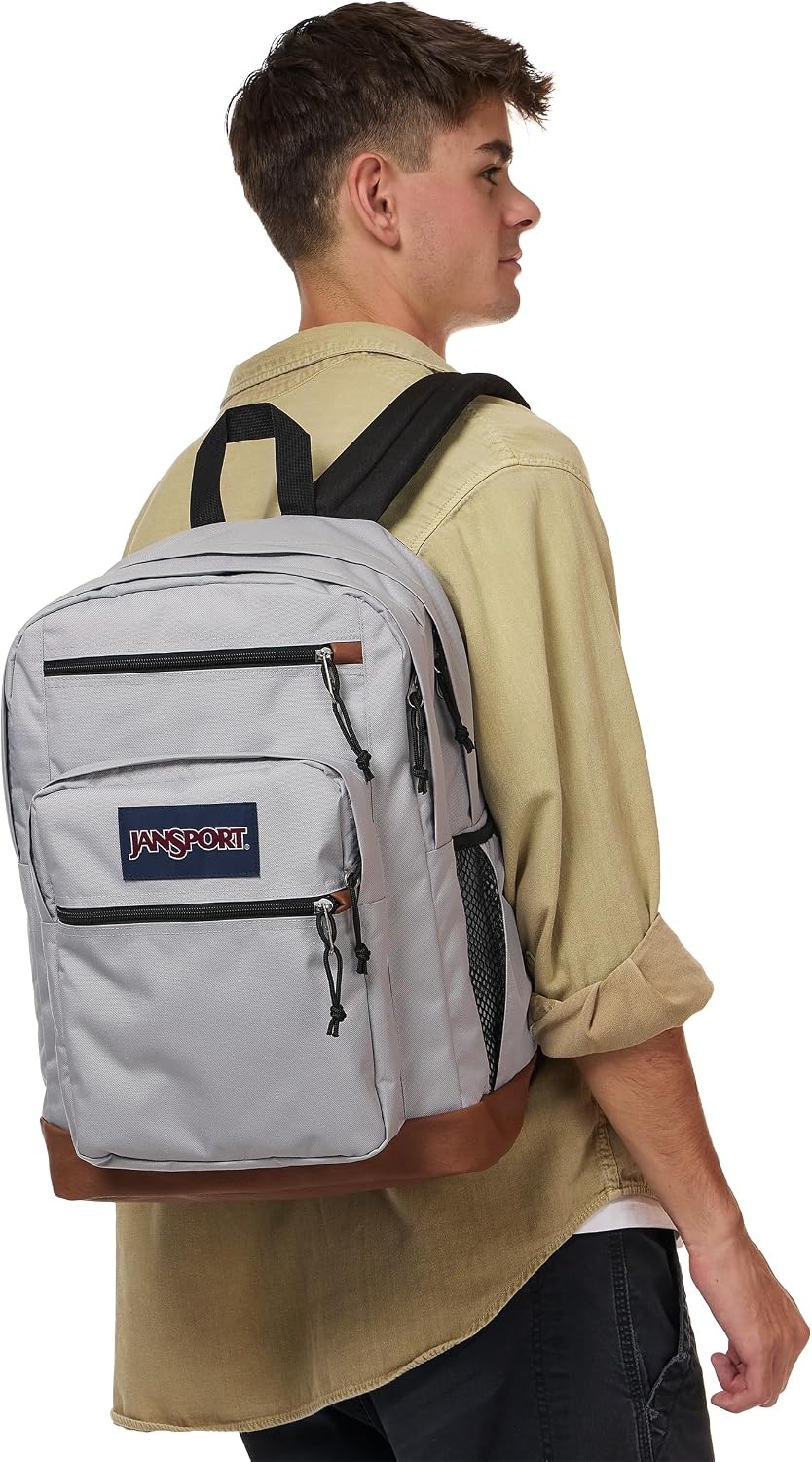 image:imageJanSport Cool Backpack with 15inch Laptop Sleeve Large Computer Bag Rucksack with 2 Compartments Ergonomic Straps Russet RedGrounded Grey
