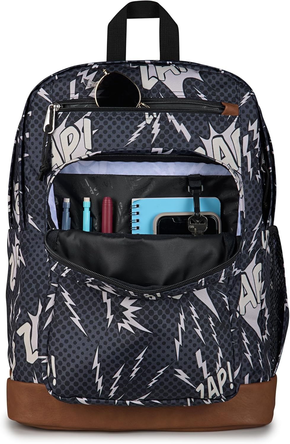 image:imageJanSport Cool Backpack with 15inch Laptop Sleeve Large Computer Bag Rucksack with 2 Compartments Ergonomic Straps Russet RedHigh Voltage BlackGreyCharcoal