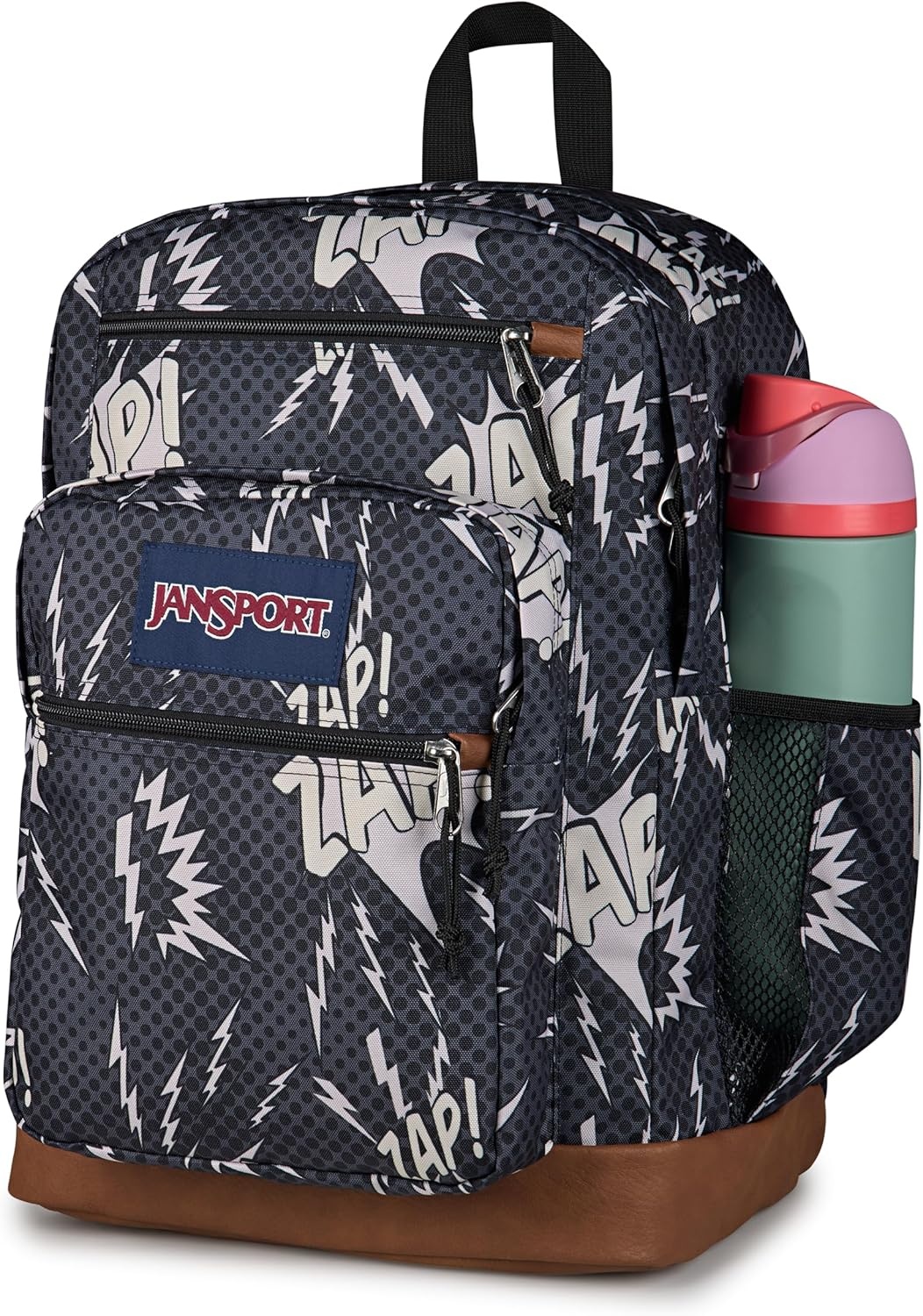 image:imageJanSport Cool Backpack with 15inch Laptop Sleeve Large Computer Bag Rucksack with 2 Compartments Ergonomic Straps Russet RedHigh Voltage BlackGreyCharcoal
