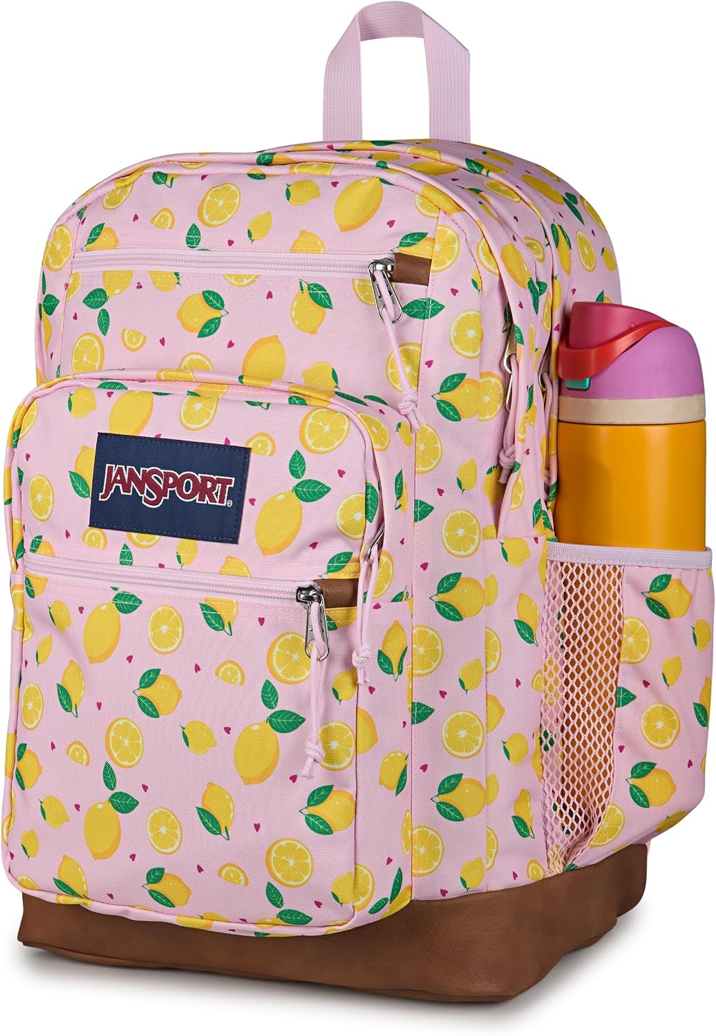 image:imageJanSport Cool Backpack with 15inch Laptop Sleeve Large Computer Bag Rucksack with 2 Compartments Ergonomic Straps Russet RedLemonade Stand Pink IceYellowGreen