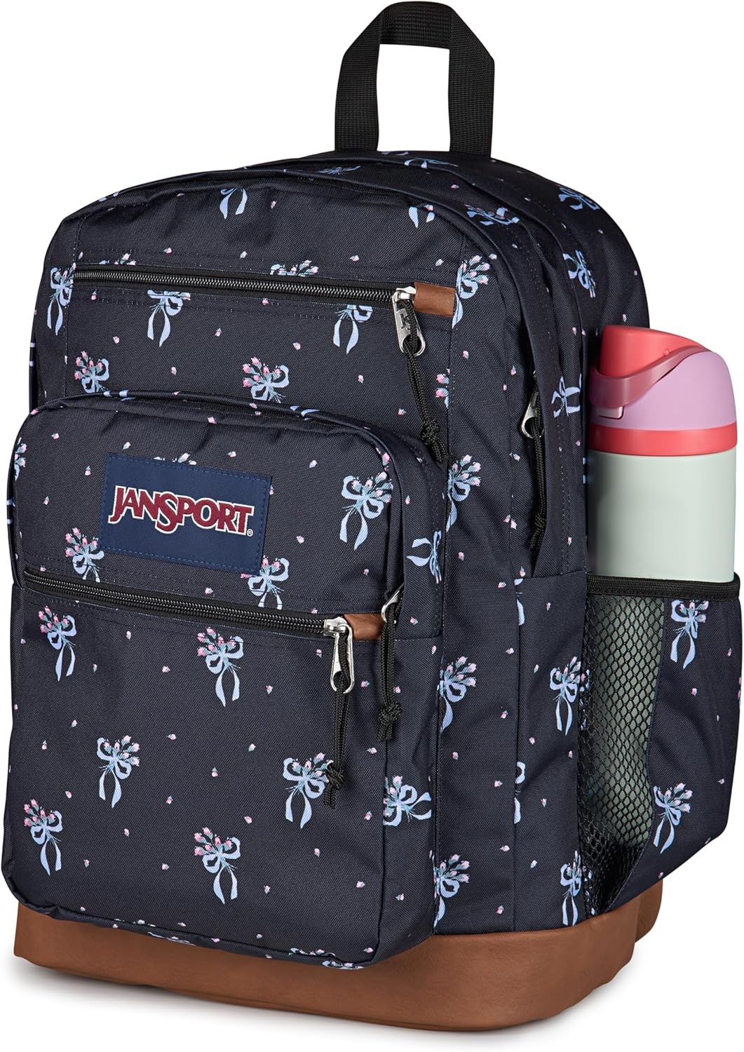 image:imageJanSport Cool Backpack with 15inch Laptop Sleeve Large Computer Bag Rucksack with 2 Compartments Ergonomic Straps Russet RedPastel Petals BlackBluePinkGreen