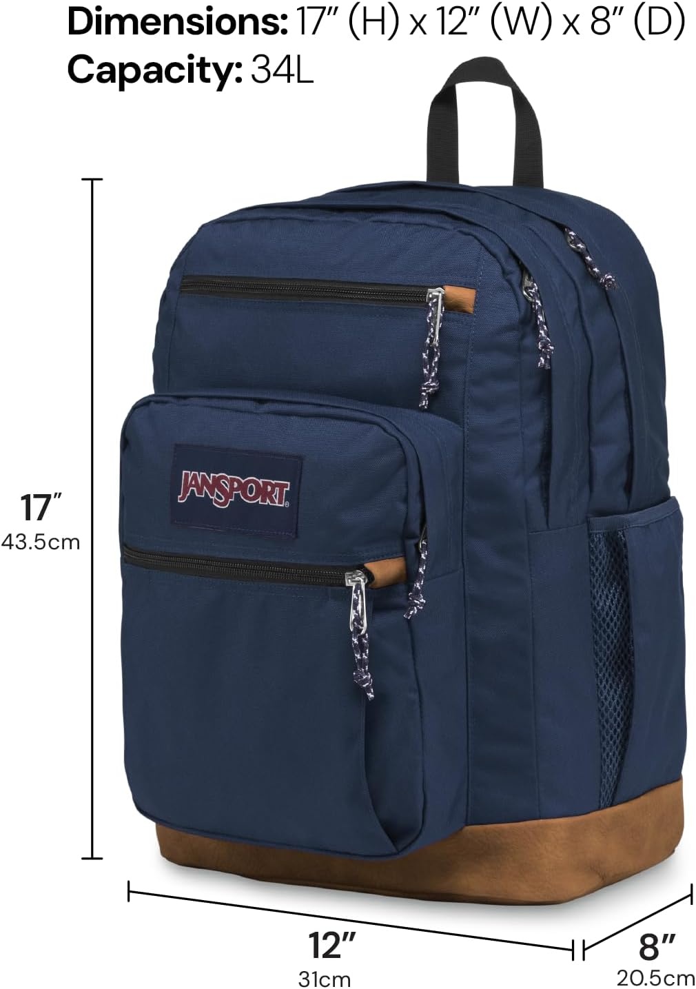 image:imageJanSport Cool Backpack with 15inch Laptop Sleeve Large Computer Bag Rucksack with 2 Compartments Ergonomic Straps Russet RedRusset Red