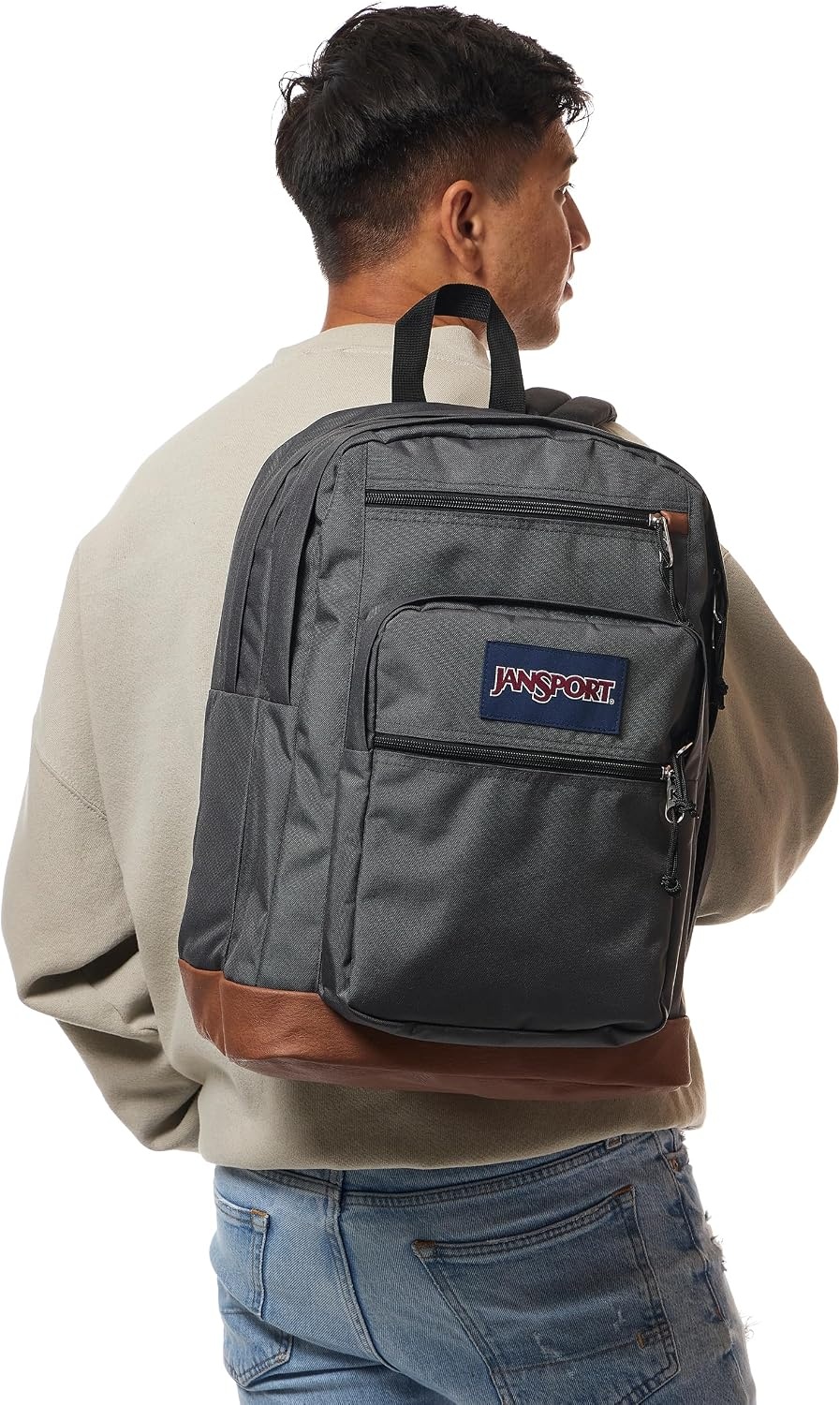 image:imageJanSport Cool Backpack with 15inch Laptop Sleeve Large Computer Bag Rucksack with 2 Compartments Ergonomic Straps Russet RedSmokey Grit