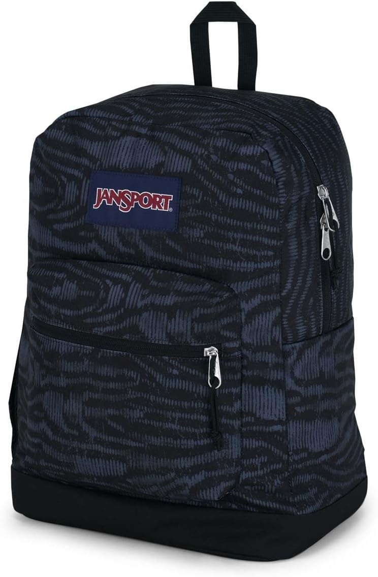 image:imageJanSport Cross Town Plus Backpack Large Main Compartment Side Water Bottle Pocket 15Inch Padded Laptop Sleeve Emerald PoolAbstract Animal