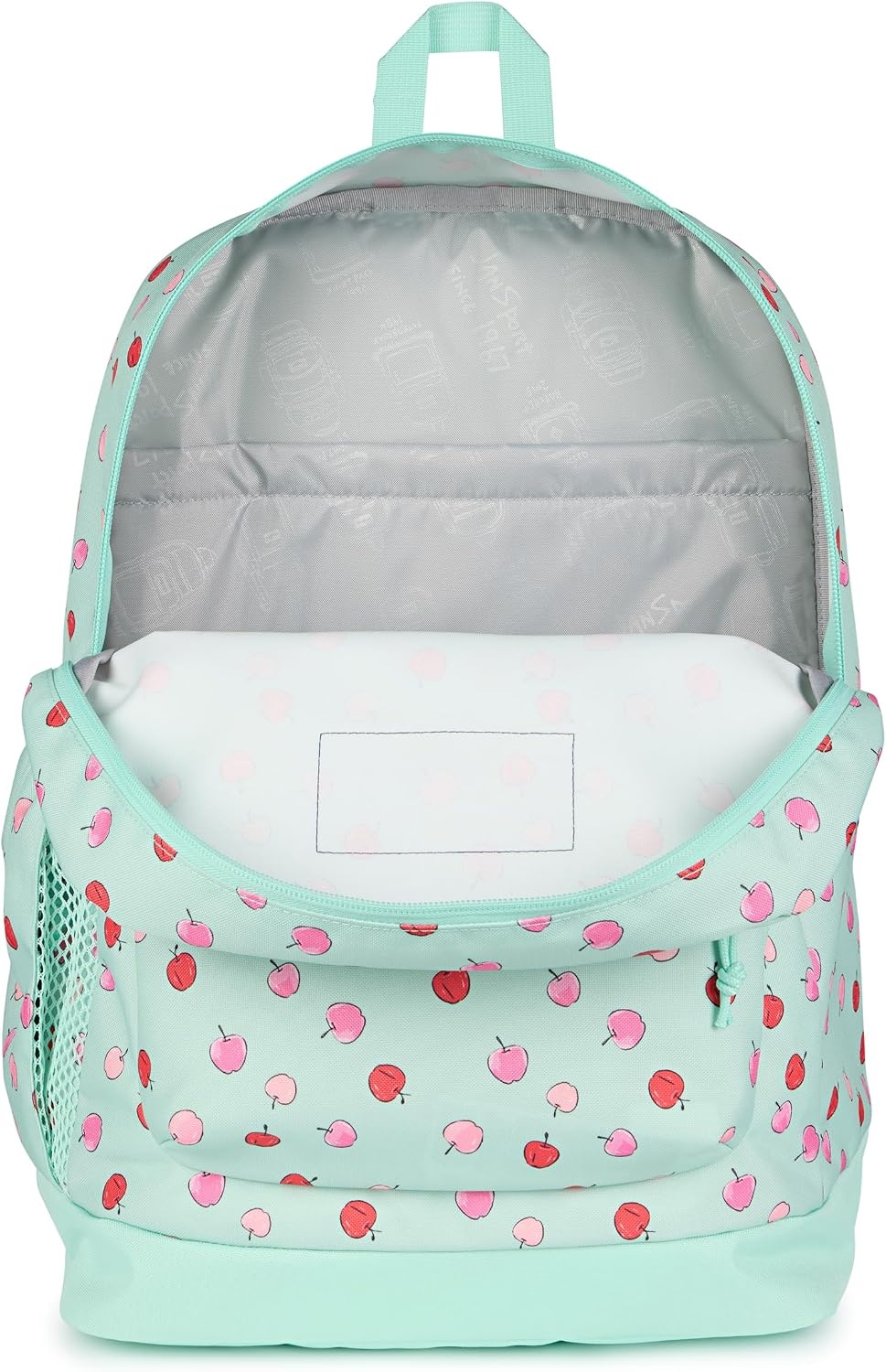 image:imageJanSport Cross Town Plus Backpack Large Main Compartment Side Water Bottle Pocket 15Inch Padded Laptop Sleeve Emerald PoolApple Orchard Magic MintPinkRed