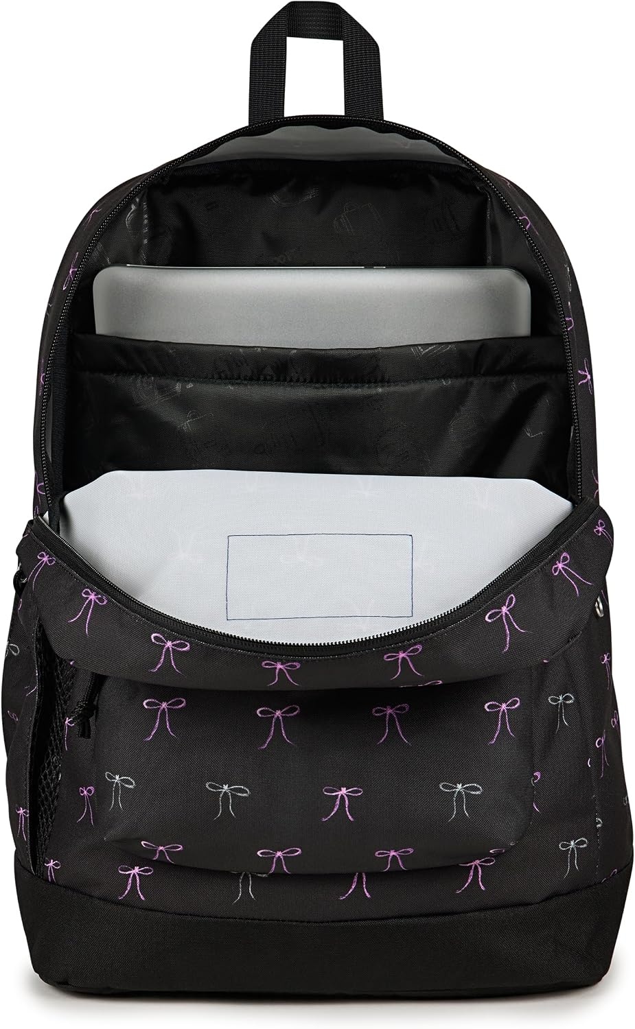 image:imageJanSport Cross Town Plus Backpack Large Main Compartment Side Water Bottle Pocket 15Inch Padded Laptop Sleeve Emerald PoolBad Bows