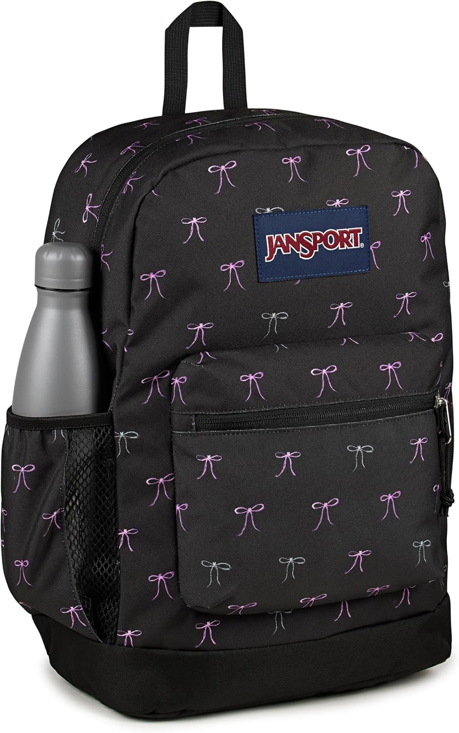 image:imageJanSport Cross Town Plus Backpack Large Main Compartment Side Water Bottle Pocket 15Inch Padded Laptop Sleeve Emerald PoolBad Bows