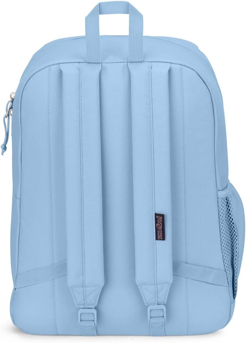 image:imageJanSport Cross Town Plus Backpack Large Main Compartment Side Water Bottle Pocket 15Inch Padded Laptop Sleeve Emerald PoolBlue Dusk