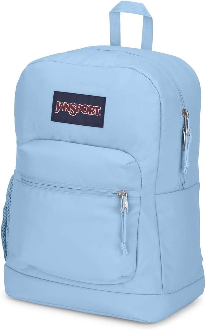 image:imageJanSport Cross Town Plus Backpack Large Main Compartment Side Water Bottle Pocket 15Inch Padded Laptop Sleeve Emerald PoolBlue Dusk