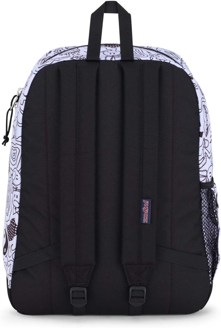 image:imageJanSport Cross Town Plus Backpack Large Main Compartment Side Water Bottle Pocket 15Inch Padded Laptop Sleeve Emerald PoolBroken Broadcast
